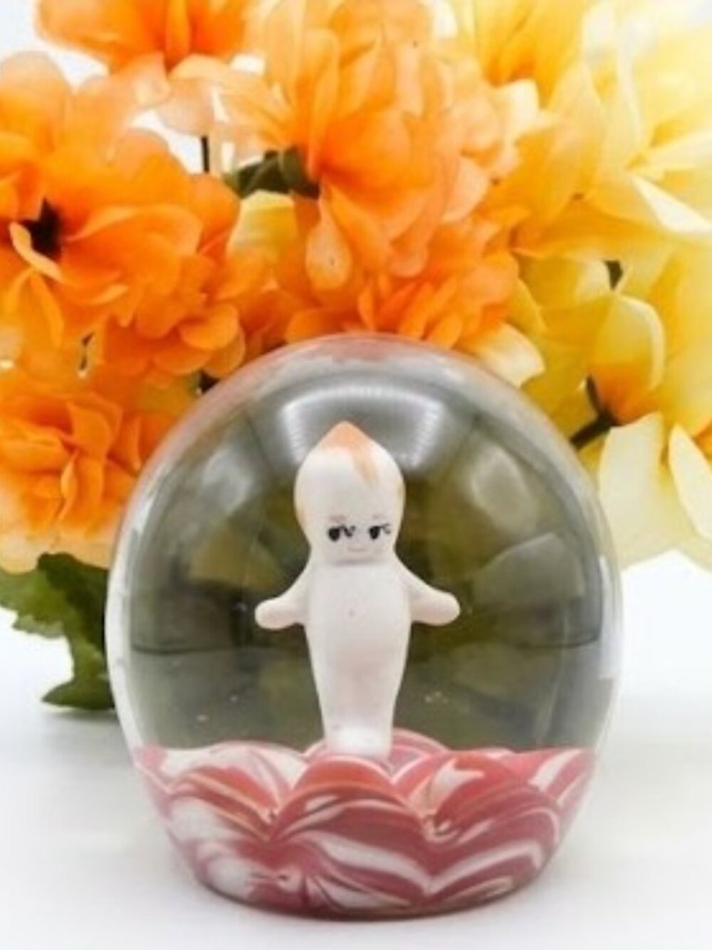 Vintage Rare Collectible 1973 St. Clair Kewpie Doll Glass Paperweight